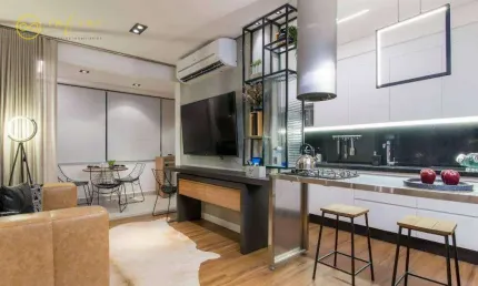 Apartamento Studio Lançamento com 1 Quarto à venda, 45 m² por R$ 496.000 - Condomínio Residencial Biarritz - Sorocaba/SP