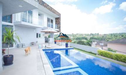 Espetacular casa em condomínio à venda em Cotia-SP, bairro São Paulo II: 4 quartos, 3 suítes, 3 salas, 5 banheiros, 4 vagas, 632m²