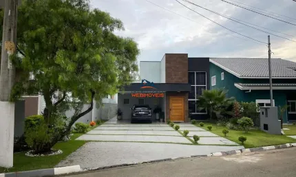 Casa de alto padrão em condomínio para venda em Vargem Grande Paulista - 3 quartos, 1 suíte, 2 salas, 3 banheiros, 4 vagas, 200m².