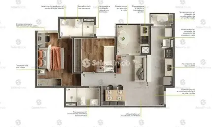 Apartamento com 2 quartos à venda na Rua do Salto, --, Vila Alzira, Santo André