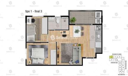 Apartamento na PLANTA à venda, Vila Humaitá, Santo André, SP
