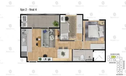 Apartamento NA PLANTA à venda, Vila Humaitá, Santo André, SP