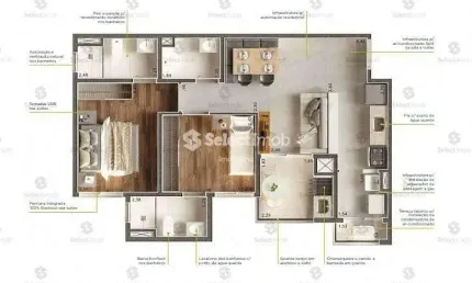 Apartamento com 2 quartos à venda na Rua do Salto, --, Vila Alzira, Santo André