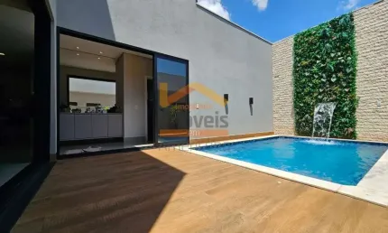 Casa de alto padrão em condomínio: 3 quartos, 1 suíte, 3 salas, 3 banheiros, 4 vagas na cidade de Santa Bárbara D'oeste-SP.