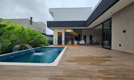 Casa de luxo em condomínio em americana-sp, bairro fazenda santa lúcia: 3 quartos, 3 suítes, 5 banheiros, 2 vagas, 236m².