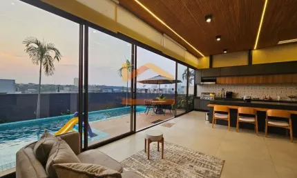 Casa de luxo em condomínio no Jardim Phillipson Park, Americana-SP: 3 quartos, 3 suítes, 2 salas, 2 vagas, 300m².