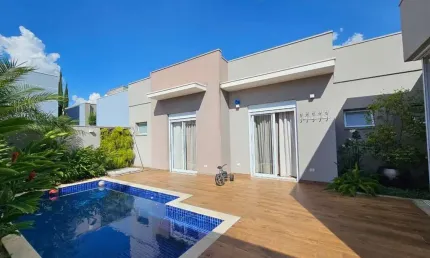 Casa de luxo em condomínio no Jardim Trípoli, Americana-SP: 3 quartos, 3 suítes, 1 sala, 5 banheiros, 2 vagas, 212m².