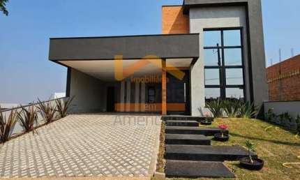 Luxuosa casa em condomínio à venda em Nova Odessa-SP, Jardim Recanto das Águas: 3 quartos, 1 suíte, 3 salas, 3 banheiros, 4 vagas, 180,60m².