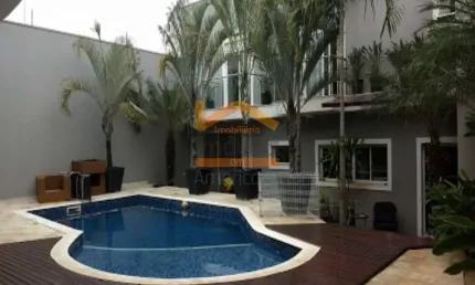 Casa de luxo em condomínio: 4 quartos, 4 suítes, 3 salas, 2 banheiros, 8 vagas de garagem, 640m² - Americana-SP.