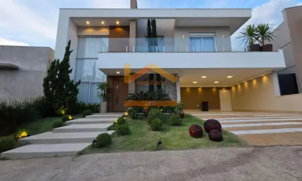 Casa de em condomínio: 3 quartos, 3 suítes, 3 salas, 5 banheiros, 4 vagas - Jardim Pau Brasil, Americana-SP - 254m².