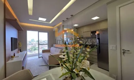 Apartamento à venda em Americana-SP, Jardim São Domingos: 2 quartos, 1 suíte, 2 salas, 2 banheiros, 1 vaga, 54m²!