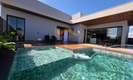Casa de alto padrão em condomínio à venda em Americana-SP, Fazenda Santa Lúcia: 3 quartos, 3 suítes, 2 salas, 4 banheiros, 4 vagas, 465m².