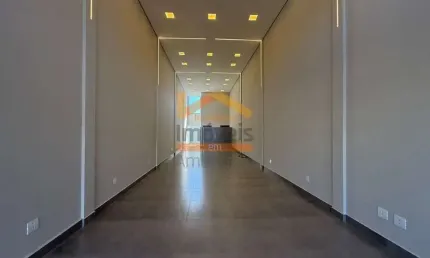 Salão comercial para locação em Americana-SP, bairro Cidade Jardim II. 2 banheiros, 1 vaga de garagem, 100m².