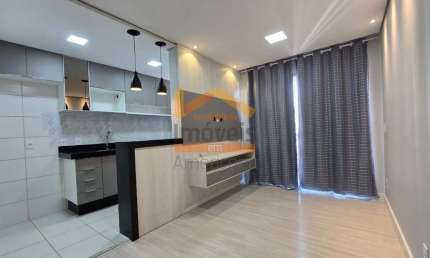 Apartamento para locação em Americana-SP, bairro Cariobinha: 2 quartos, 2 salas, 1 banheiro, 1 vaga de garagem, 50m². Venha conferir!