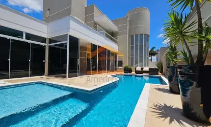 Casa de alto padrão em condomínio para locação em americana-sp - 3 quartos, 1 suíte, 3 salas, 4 vagas de garagem!