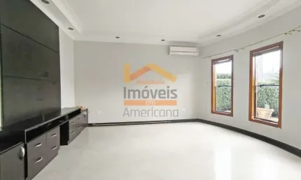 Locação de Casa de Alto Padrão em Condomínio no Jardim Imperador, Americana-SP: 3 quartos, 1 suíte, 2 salas, 3 banheiros, 2 vagas, 320m².