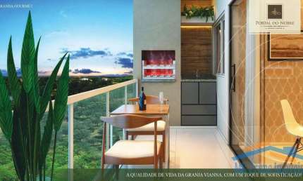 Lindo apartamento de 54m² com 2 dormitórios na Granja Viana.