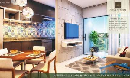 Lindo apartamento de 54m² com 2 dormitórios na Granja Viana.