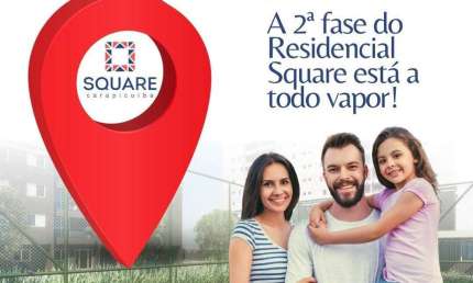 Apartamento c/ 60,25m², 2 Quartos(1suíte) na planta no Square Carapicuíba