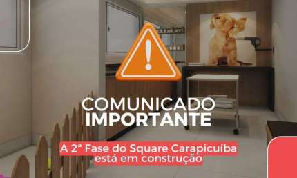 Apartamento c/ 60,25m², 2 Quartos(1suíte) na planta no Square Carapicuíba