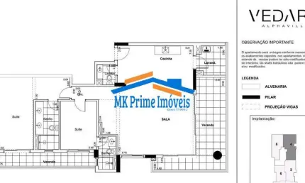 Apartamento com 2 quartos à venda na Avenida Piraíba, Centro Comercial Jubran, Barueri