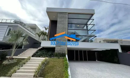 Luxuosa Casa Moderna com Vista Deslumbrante - Residencial Alphaville 1.