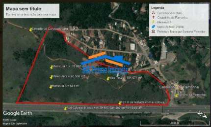 Terreno 109.000 mts com 800 mts próximo a Rod. Castelo Branco km 39