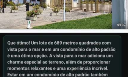 Vendo lote com vista maravilhosa para melhor praia do Brasil e por não dizer do mundo...duas praias belíssima.