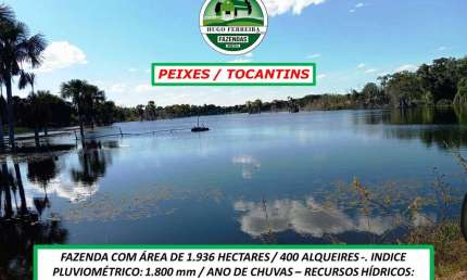 FAZENDA EM PEIXES/TO-DUPLA APTIDÃO- RICA EM AGUÁ- E ESTRUTURADA