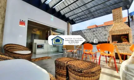 Linda Casa Térrea com 138m2 de área Construída, e Terreno de 250m2 no Portal Ville  Primaveras ll em  Boituva - SP.