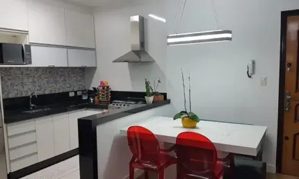 Lindo Apto Padrão com 52m2 á venda, 02 dormitórios, Sala, Cozinha Planejada, 01 Vaga, na Vila Marina  em Santo André - SP