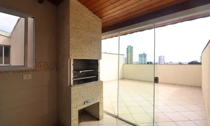 .Linda Cobertura para á  venda com  104m² com 02Dormitórios Sendo 01 Suíte, no Bairro  Valparaiso  - Santo André - SP.