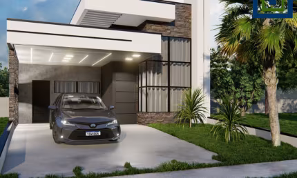 Linda Casa Térrea de 135m² à venda no excelente Condomínio Fechado Gran Reserve em Indaiatuba- SP.