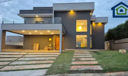 Lindo Sobrado de 356m²  de Área Construída, e Terreno de 1.000m², com Muito Verde no Condomínio Portal dos Lagos  em Boituva - SP.