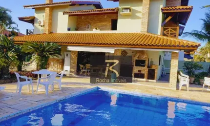 Casa com 5 dormitórios - venda por r$ 1.700.000,00 ou aluguel por r$ 7.500,00/mês - bougainvillee iii - peruíbe/sp