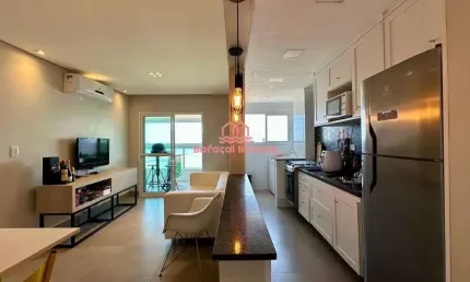 APARTAMENTO MOBILIADO FRENTE MAR 2 QUARTOS,LAZER COMPLETO