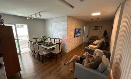 Apartamento em praia grande guilhermina 3 dorm. laser completo