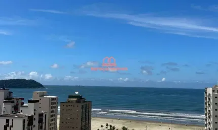 Apartamento mobiliado vista mar 2 dormitórios lazer completo