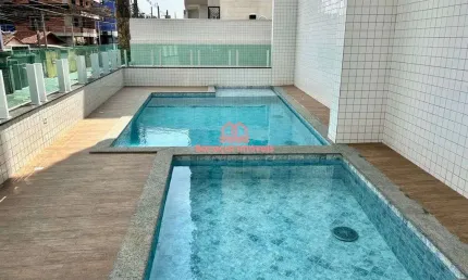 Oportunidade apartamento novo, 2 quartos, 1 suíte aviação, praia grande/sp