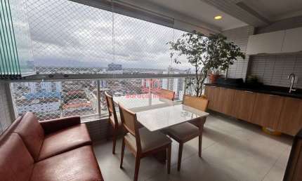 Apartamento à Venda em Vila Guilhermina, Praia Grande - SP 4 QUARTOS  MOBILIADO