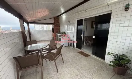 Cobertura  com 2 quartos para alugar, 55m² por R$2.600,00 - Mirim - Praia Grande