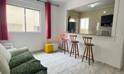 Apartamento a venda com 01 quarto, sacada gourmet, aviação, praia grande/sp.