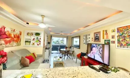 Apartamento de 100m², localização privilegiada! jardim tres marias, enseada guarujá - sp.