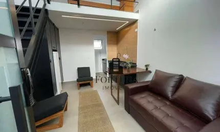Apartamento Studio com 1 dormitório para alugar, 45 m² por R$ 3.900/mês - Mirandópolis - São Paulo/SP