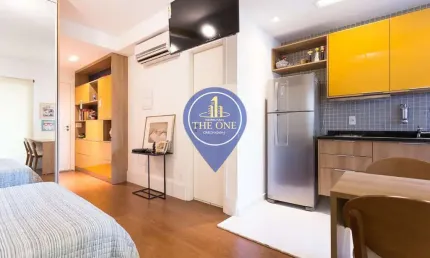 Studio mobiliado 34m2 à venda, cidade monções ( brooklin ), são paulo, sp