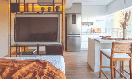 Apartamento de 35m² à venda em Pinheiros, São Paulo, SP com 1 dormitório, 1 banheiro, 1 vaga de gar