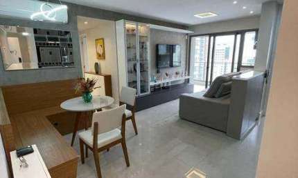Apartamento de 71m² à venda, Indianópolis, São Paulo, SP Mobiliado com 2 dormitórios sendo 1 suíte,