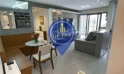 Apartamento de 71m² à venda, indianópolis, são paulo, sp mobiliado com 2 dormitórios sendo 1 suíte,