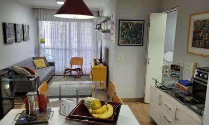 Apartamento TOTALMENTE MOBILIADO, com 48m², para locação, Campo Belo, São Paulo, SP