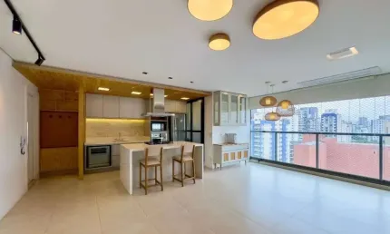 Apartamento de 95m² MOBILIADO à venda, Vila Olímpia, São Paulo, SP. com 2 Suítes, 2 Salas, Varanda